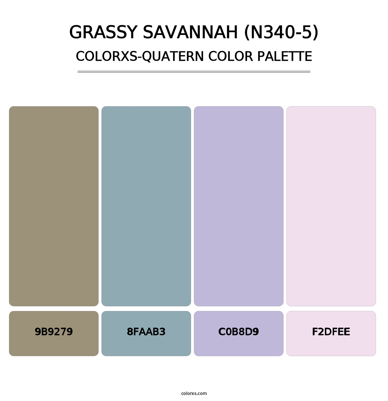 Grassy Savannah (N340-5) - Colorxs Quatern Palette