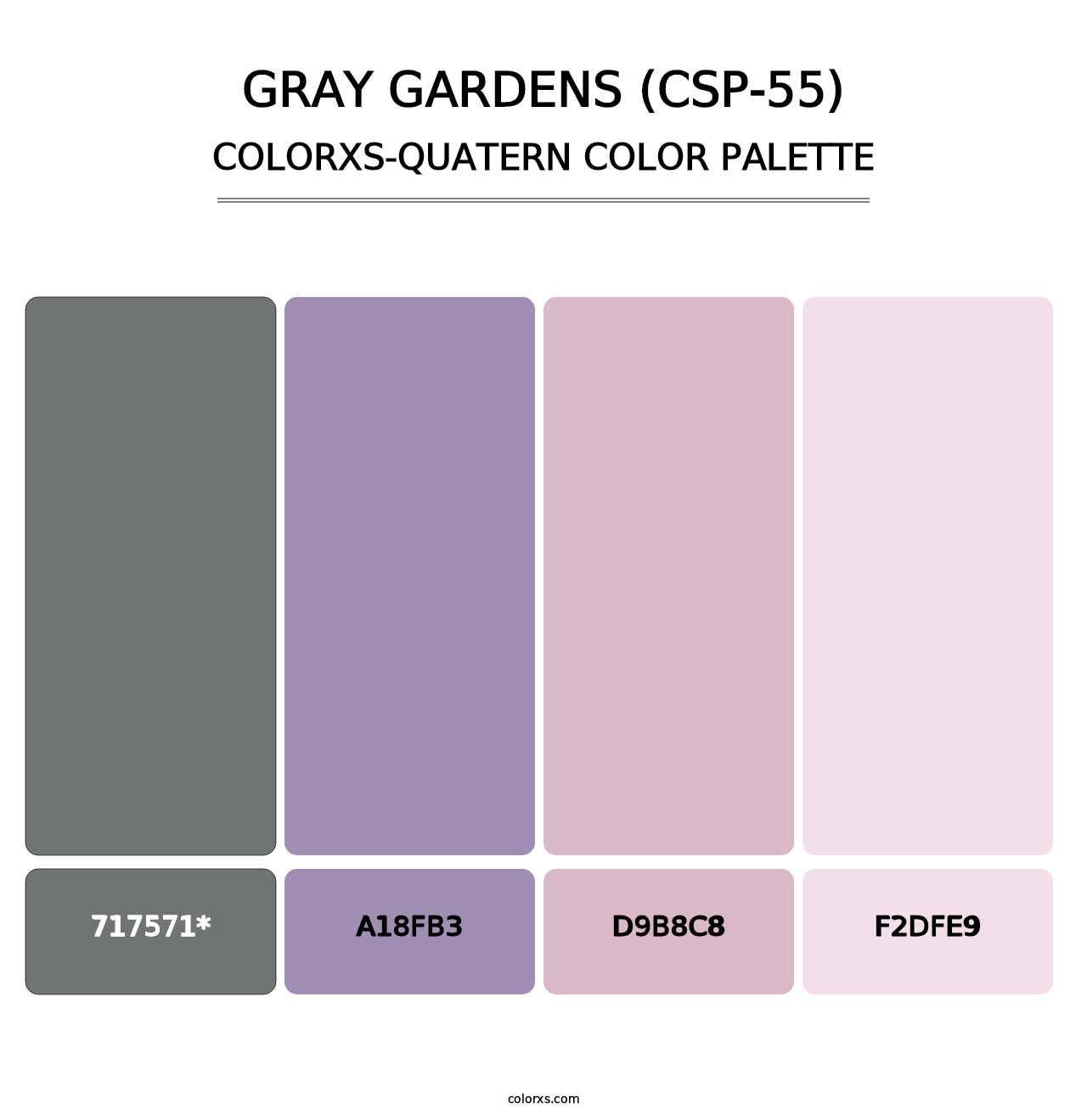 Gray Gardens (CSP-55) - Colorxs Quatern Palette