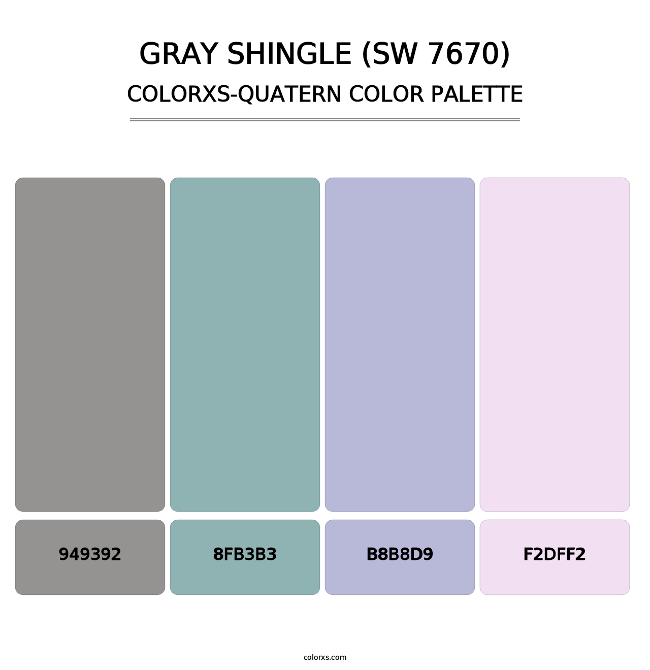 Gray Shingle (SW 7670) - Colorxs Quatern Palette