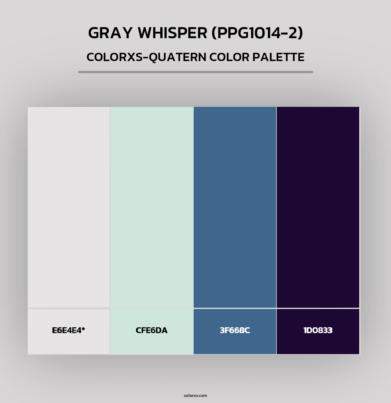 Gray Whisper (PPG1014-2) - Colorxs Quad Palette