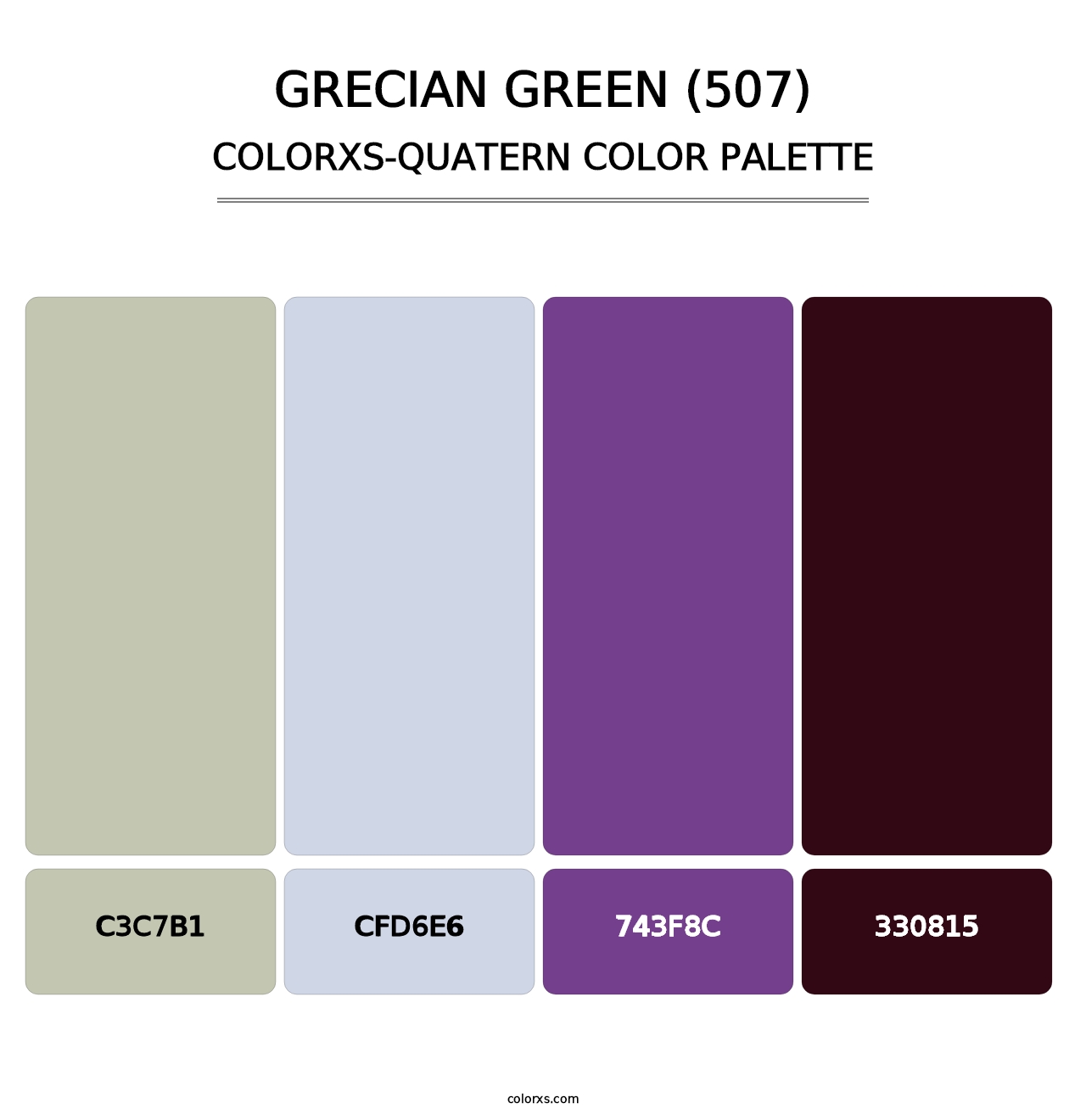 Grecian Green (507) - Colorxs Quatern Palette