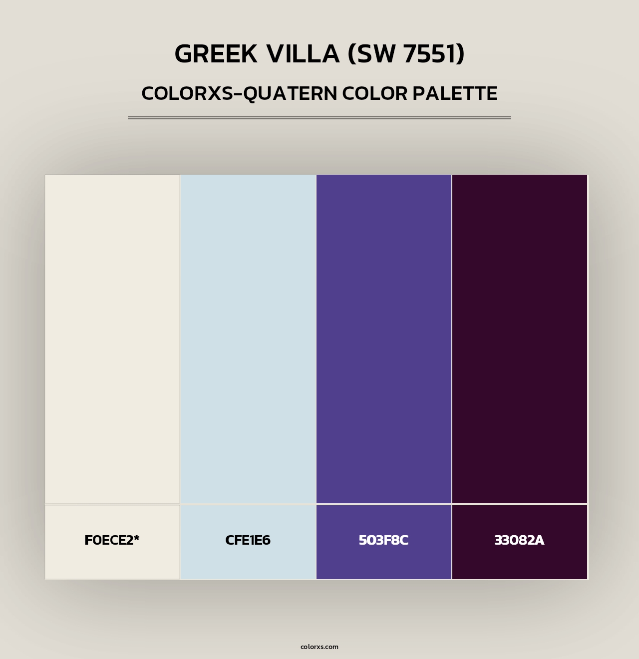 Greek Villa (SW 7551) - Colorxs Quad Palette