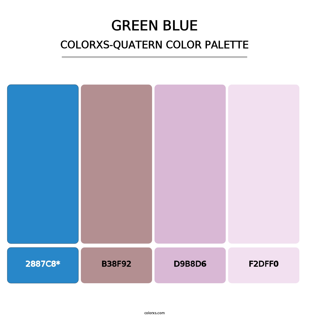 Green Blue - Colorxs Quatern Palette