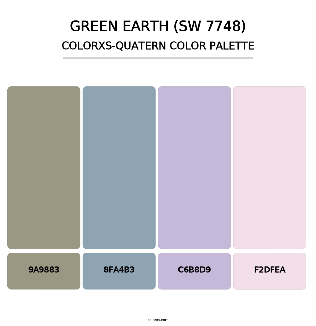 Green Earth (SW 7748) - Colorxs Quatern Palette
