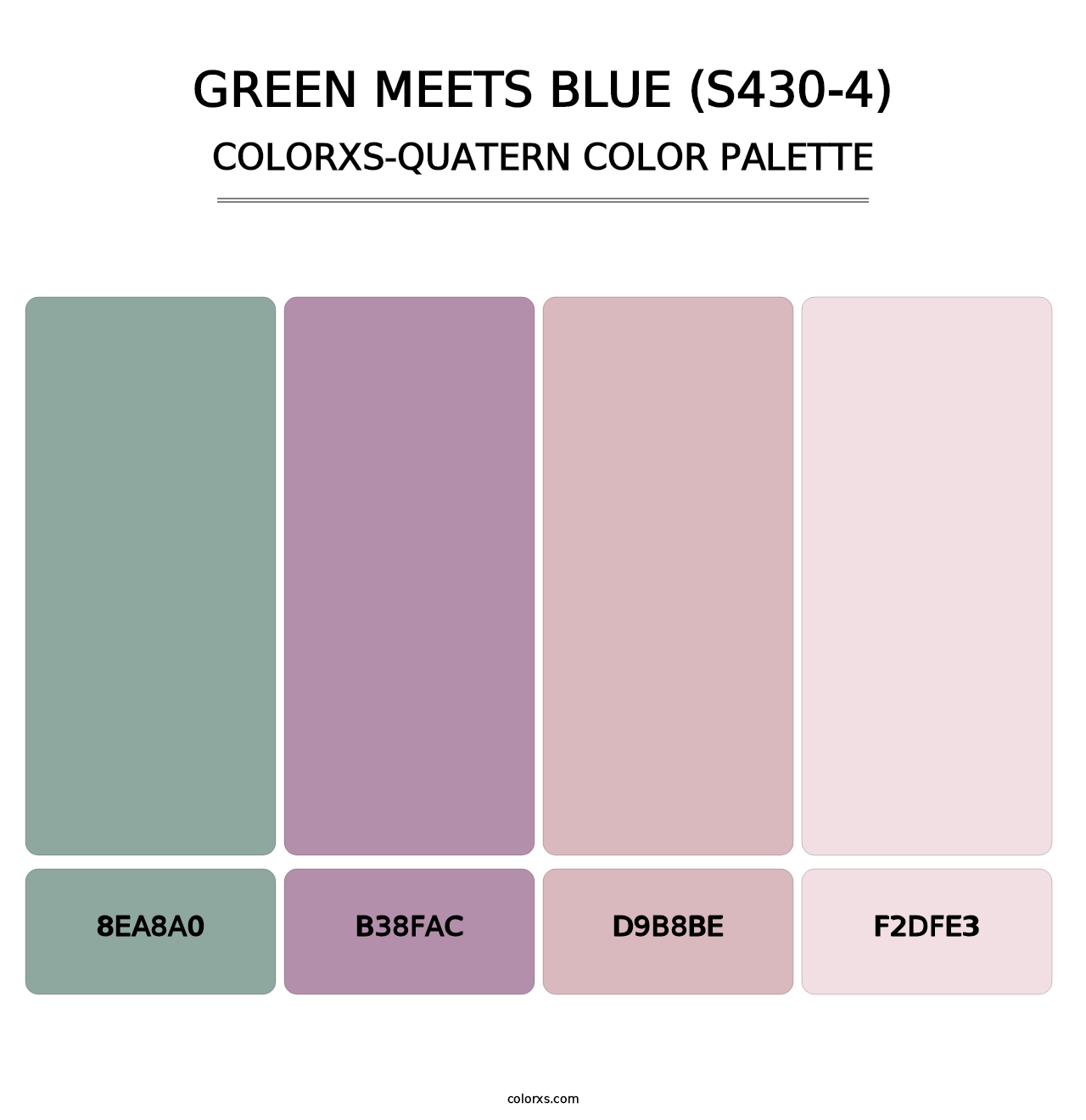 Green Meets Blue (S430-4) - Colorxs Quatern Palette