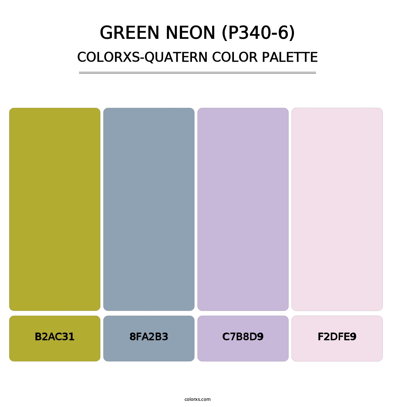 Green Neon (P340-6) - Colorxs Quatern Palette