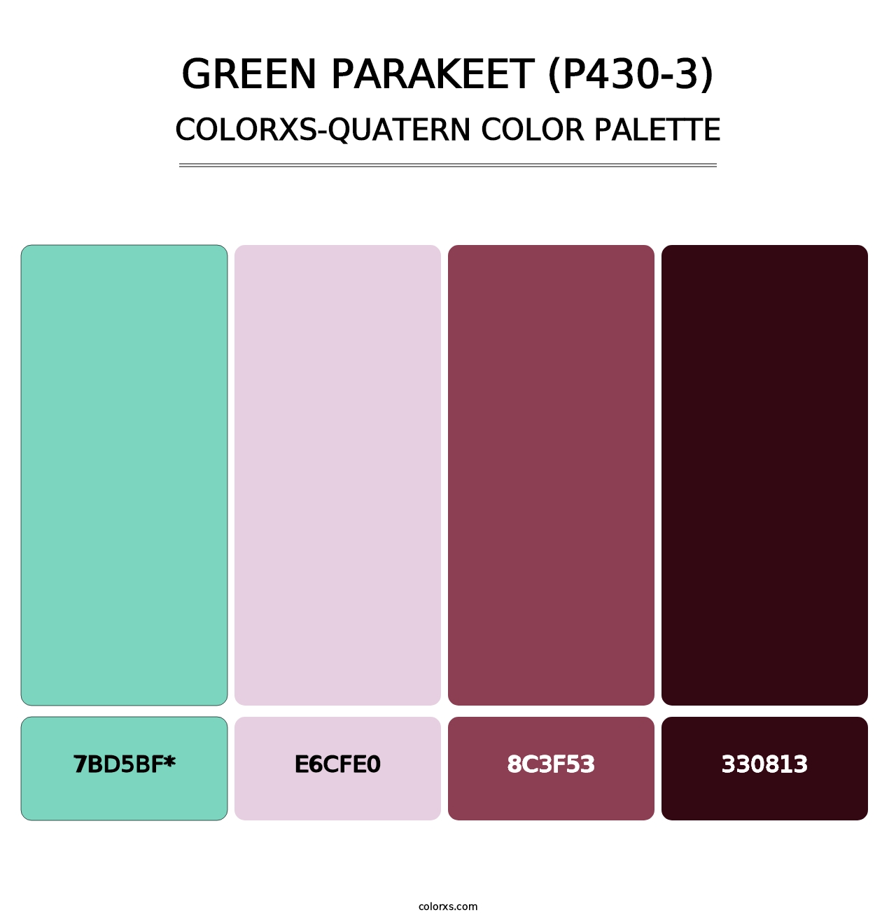 Green Parakeet (P430-3) - Colorxs Quatern Palette