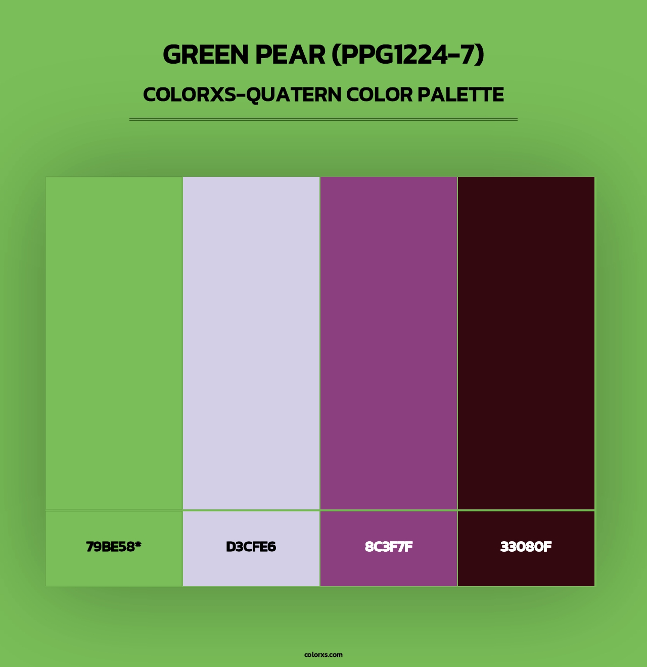 Green Pear (PPG1224-7) - Colorxs Quad Palette