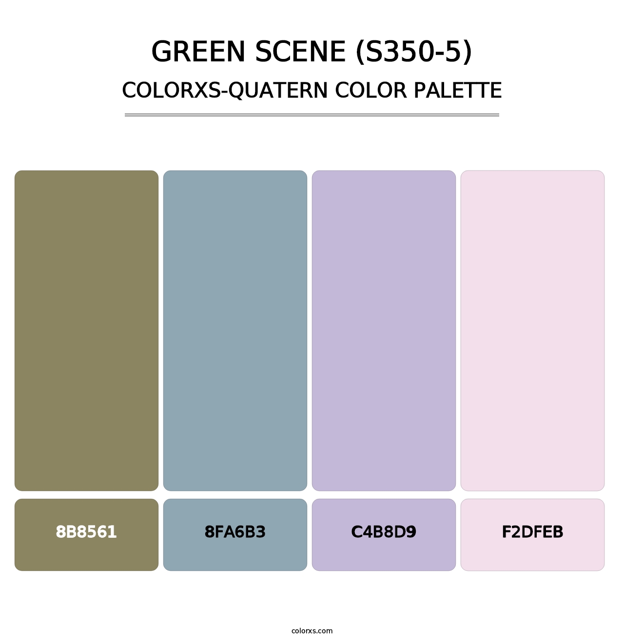 Green Scene (S350-5) - Colorxs Quatern Palette