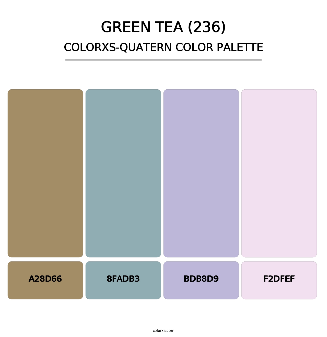 Green Tea (236) - Colorxs Quatern Palette