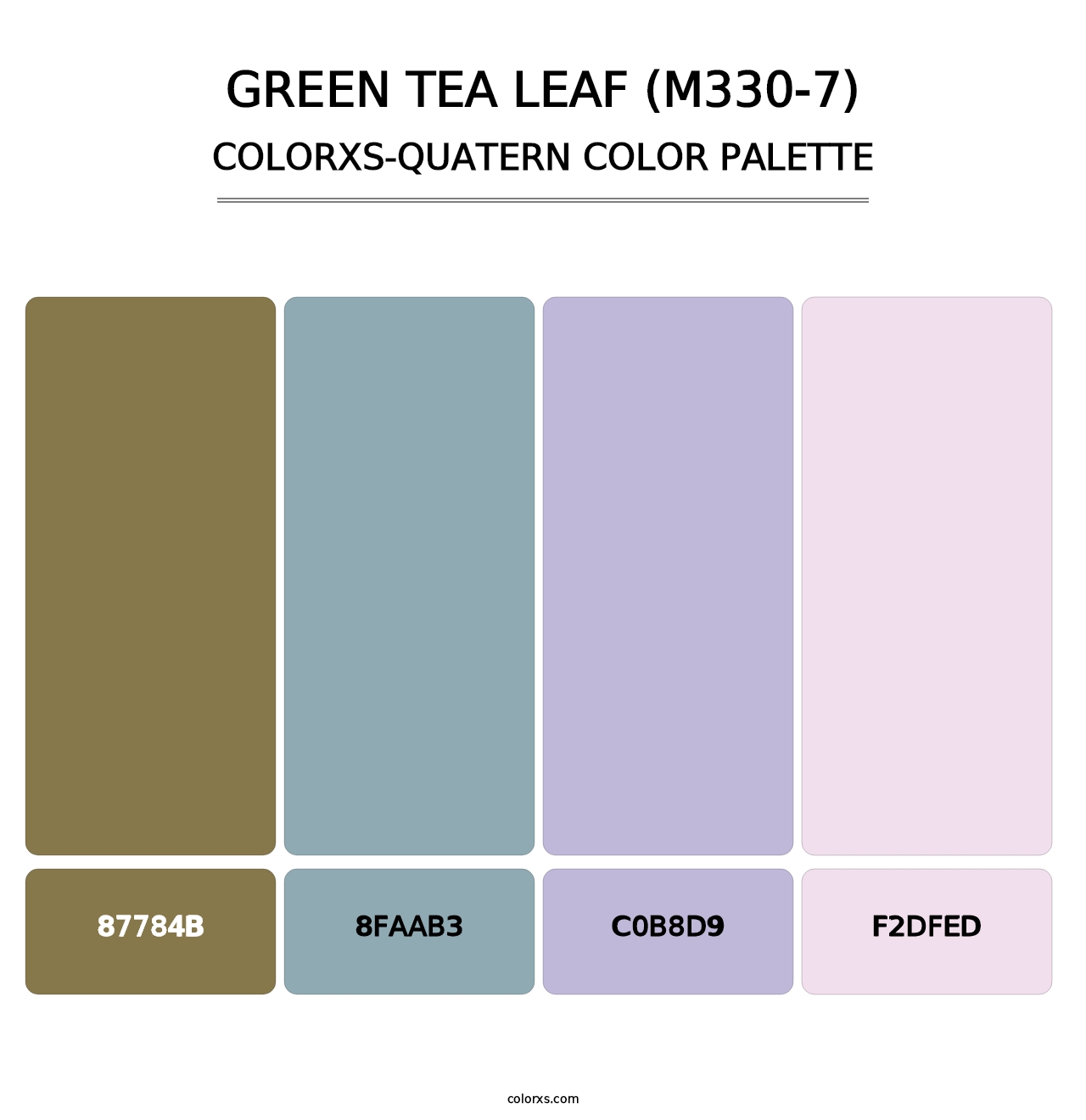 Green Tea Leaf (M330-7) - Colorxs Quatern Palette