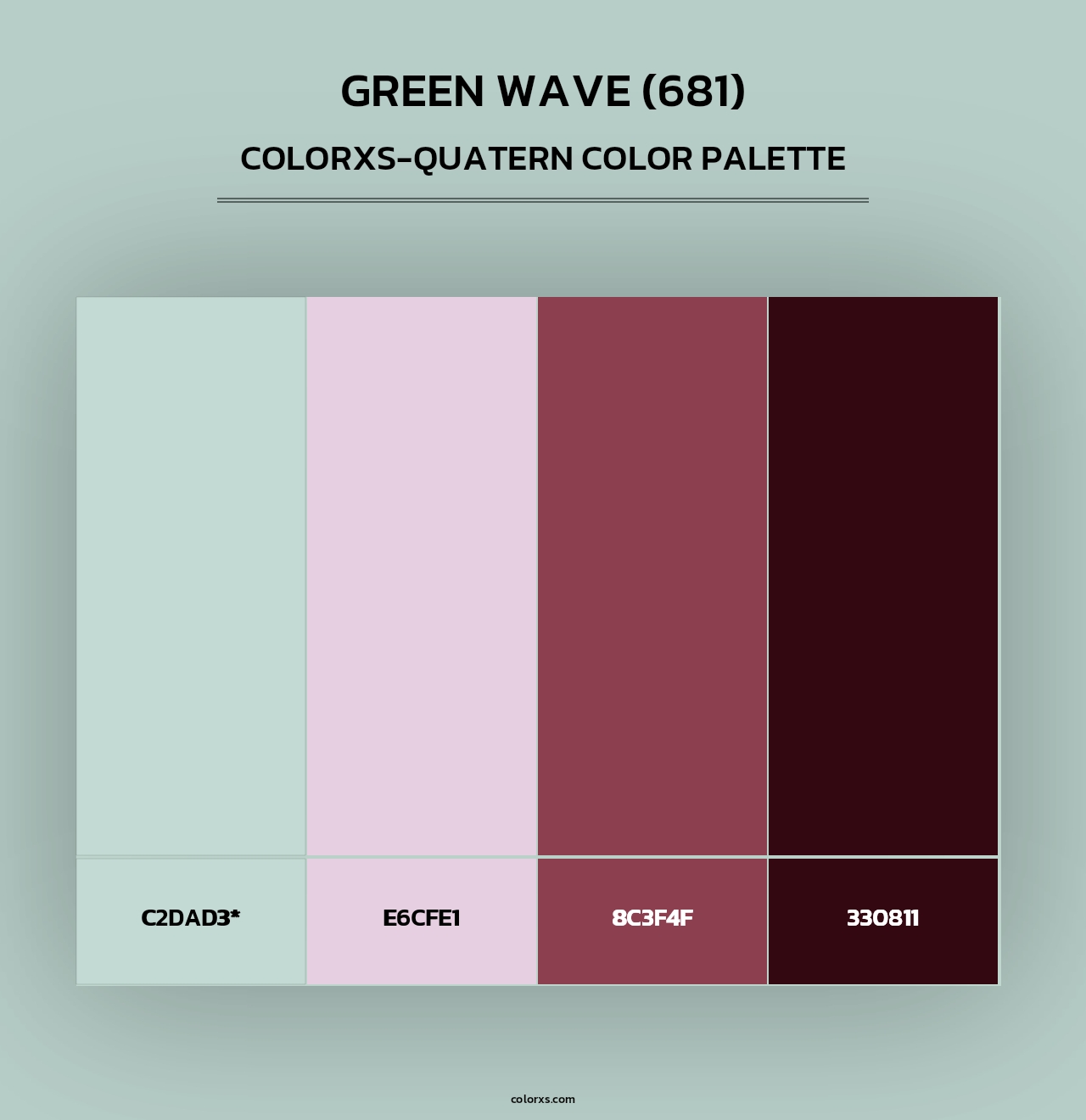 Green Wave (681) - Colorxs Quad Palette
