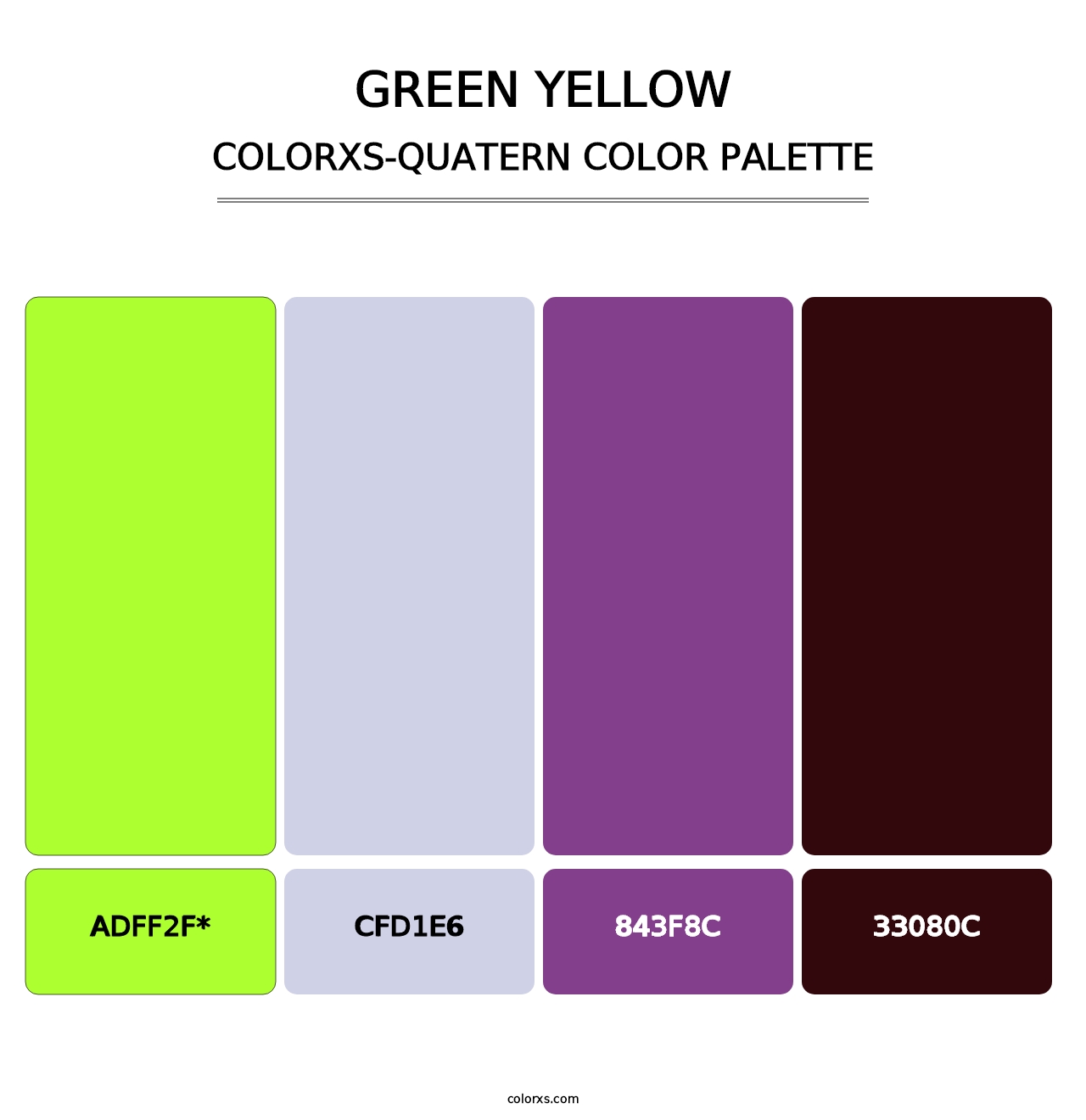 Green Yellow - Colorxs Quatern Palette