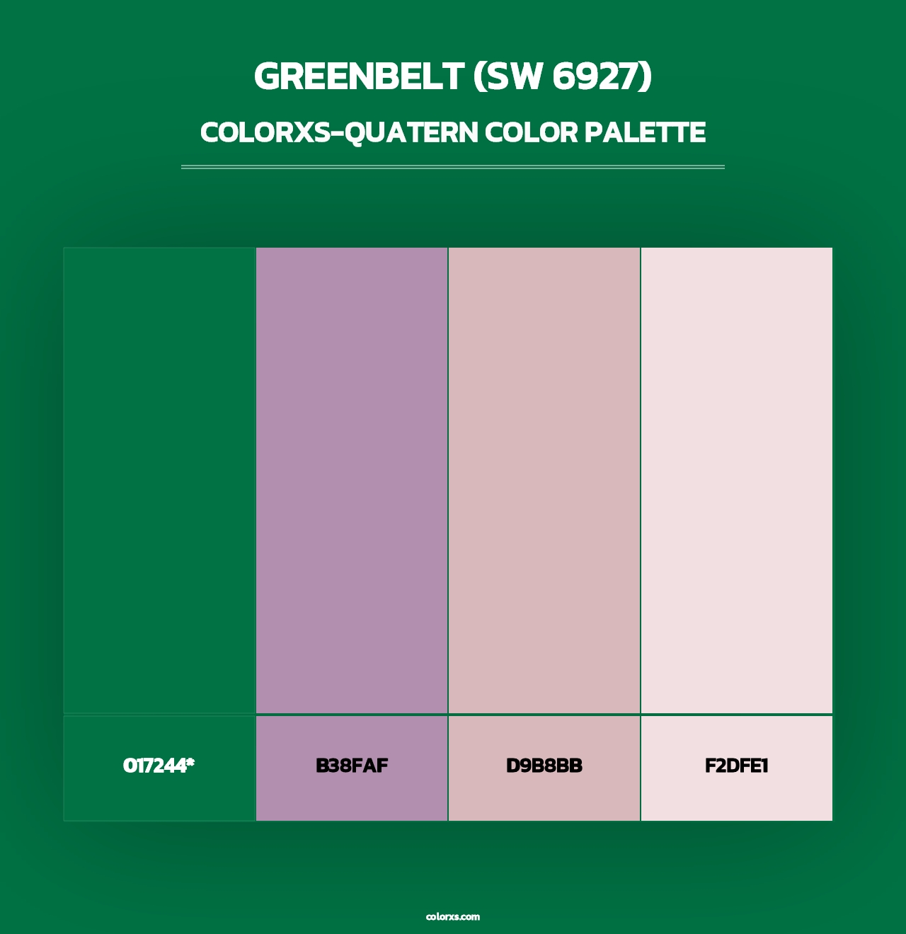 Greenbelt (SW 6927) - Colorxs Quad Palette