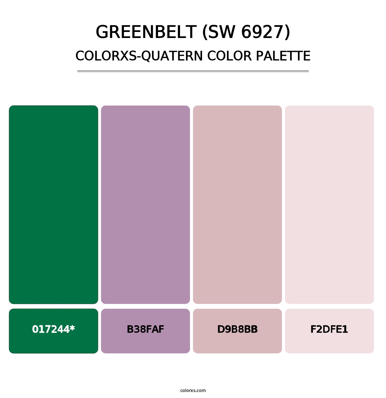 Greenbelt (SW 6927) - Colorxs Quatern Palette