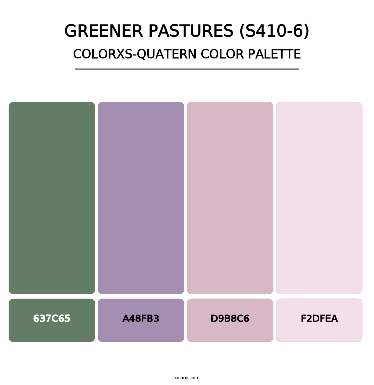 Greener Pastures (S410-6) - Colorxs Quatern Palette