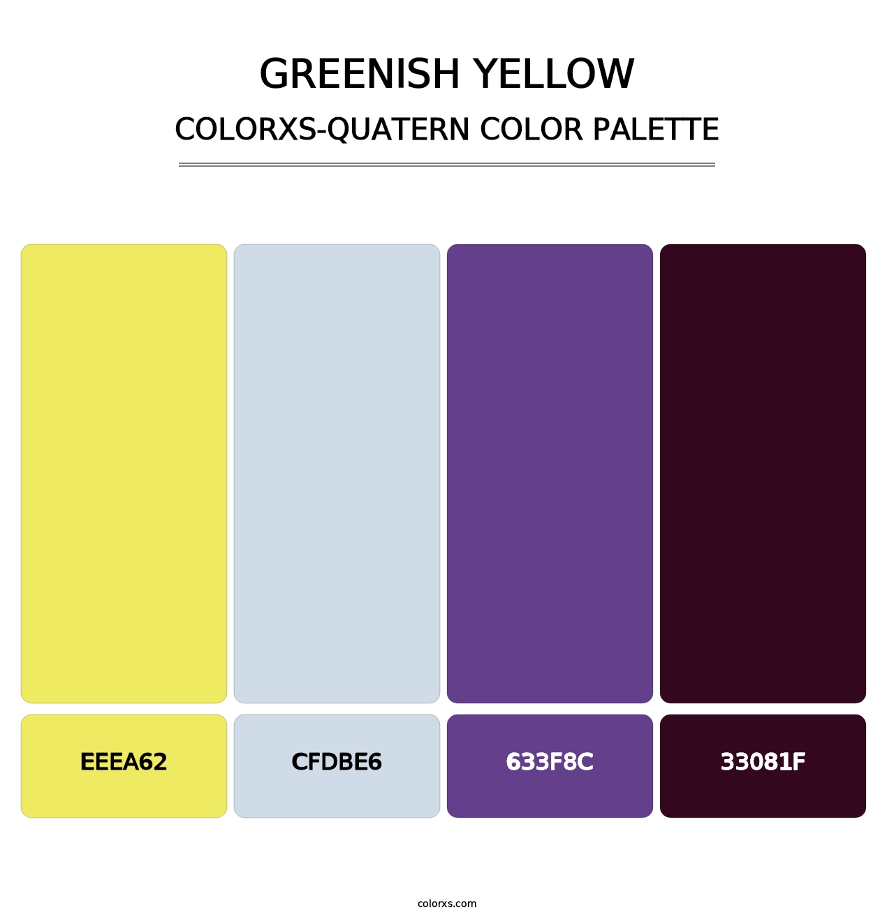 Greenish Yellow - Colorxs Quatern Palette