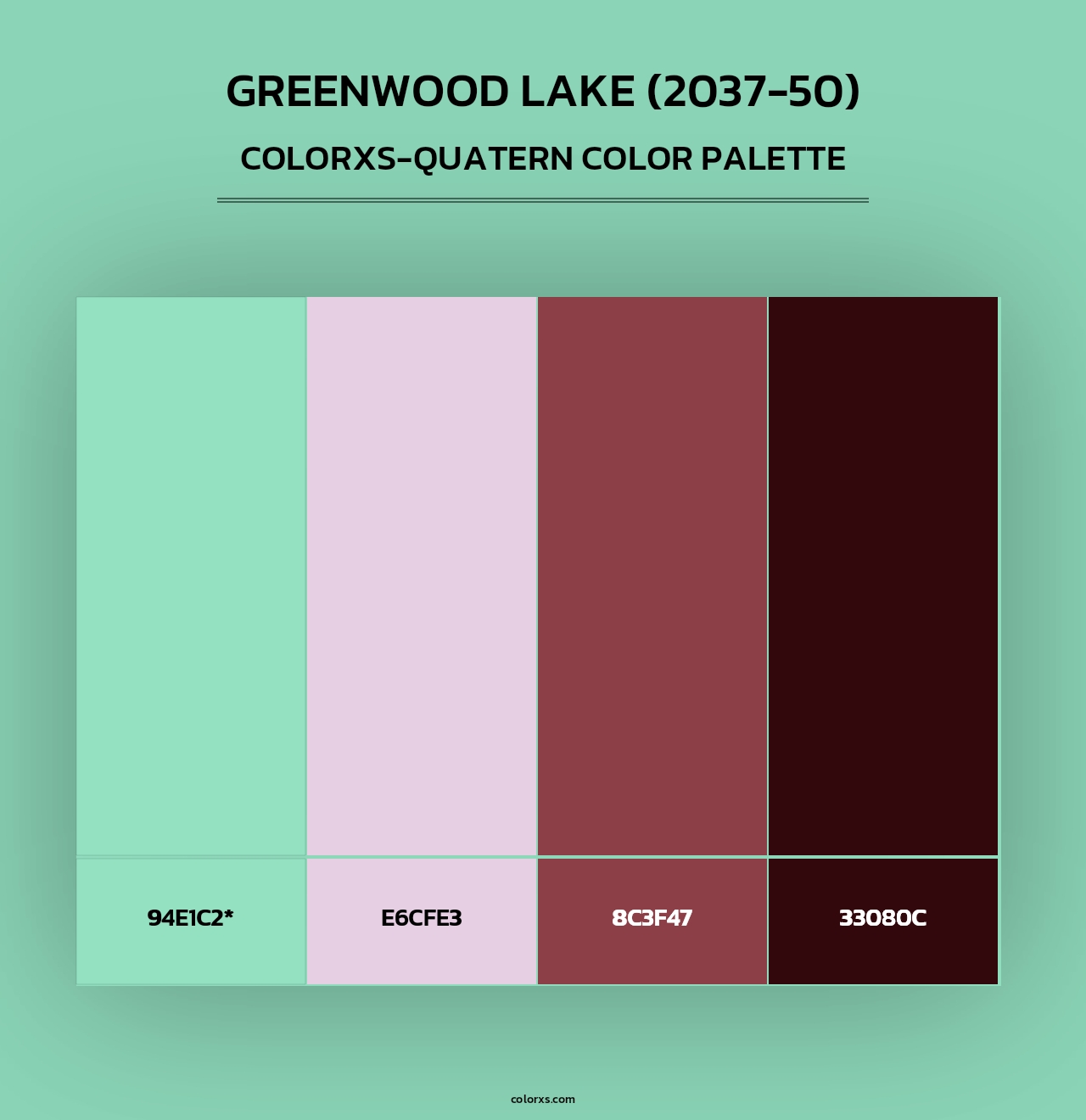 Greenwood Lake (2037-50) - Colorxs Quad Palette