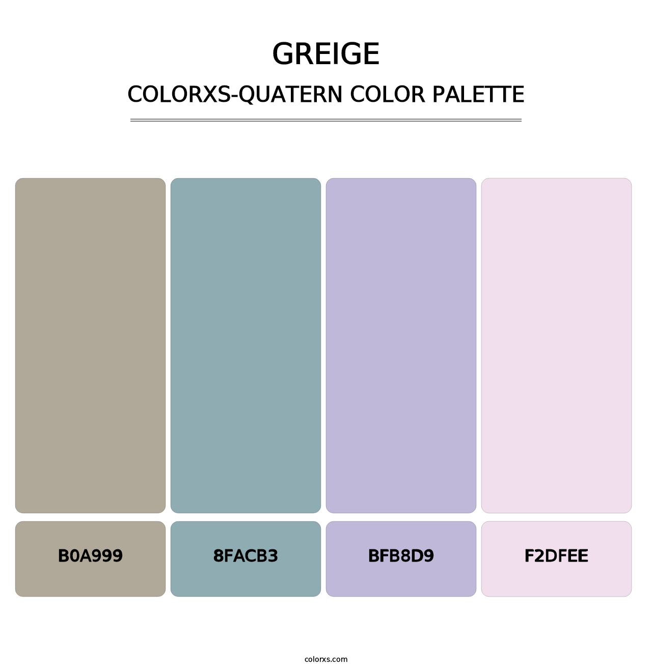 Greige - Colorxs Quatern Palette