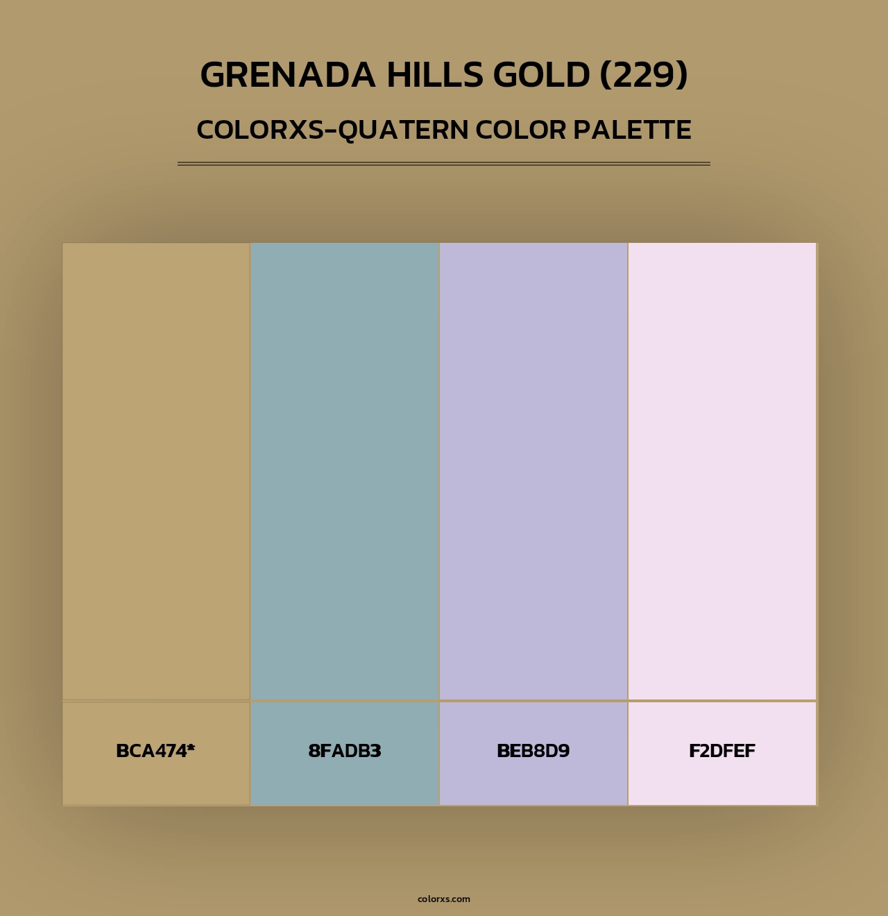 Grenada Hills Gold (229) - Colorxs Quad Palette