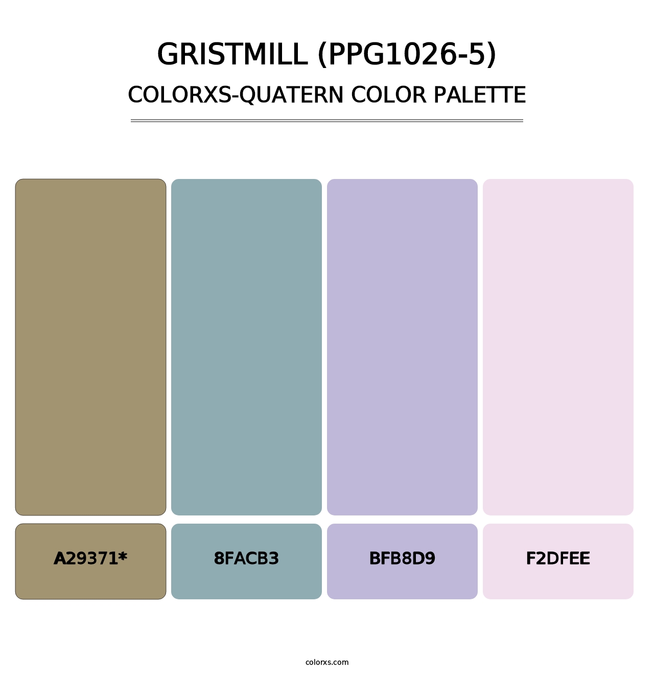 Gristmill (PPG1026-5) - Colorxs Quatern Palette