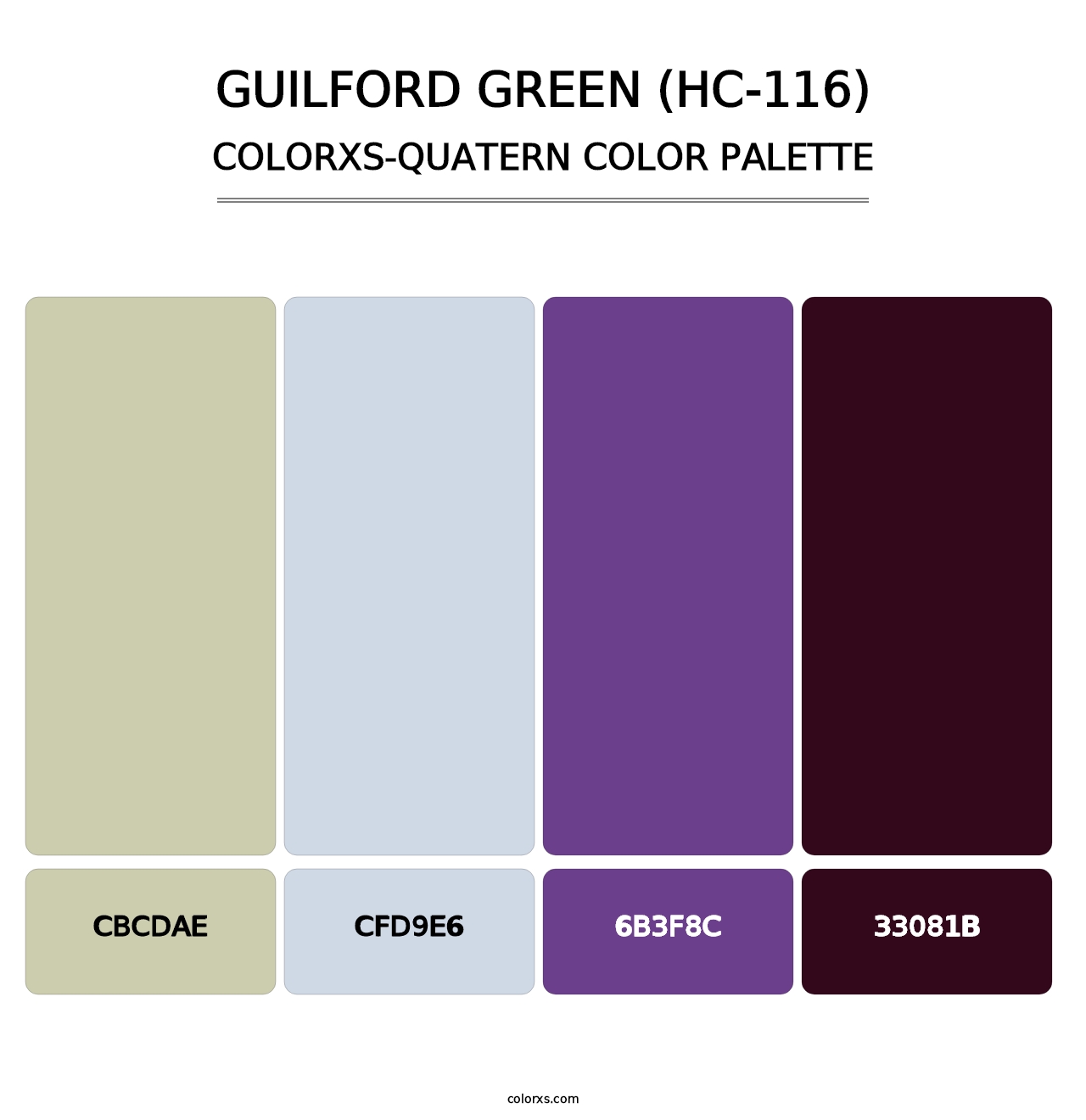 Guilford Green (HC-116) - Colorxs Quatern Palette