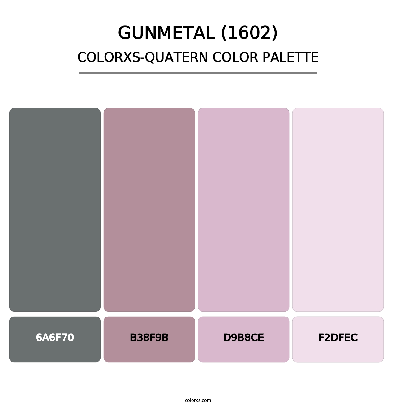 Gunmetal (1602) - Colorxs Quatern Palette