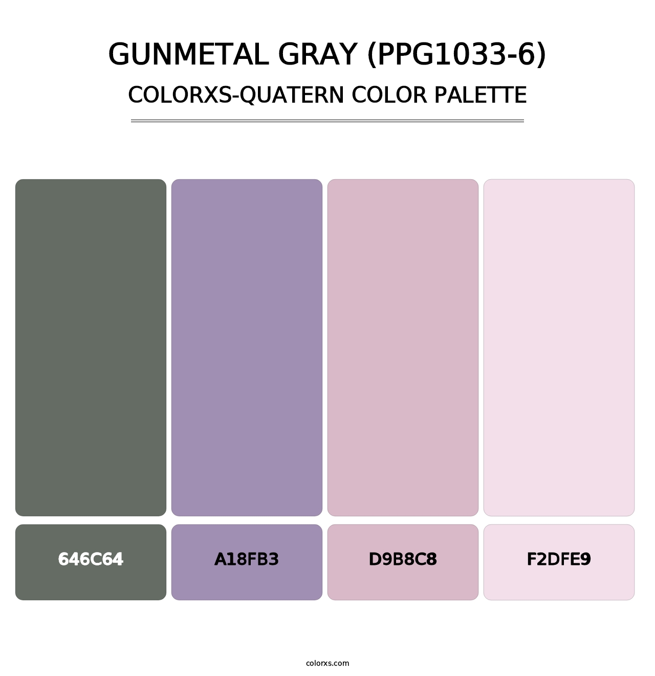 Gunmetal Gray (PPG1033-6) - Colorxs Quatern Palette