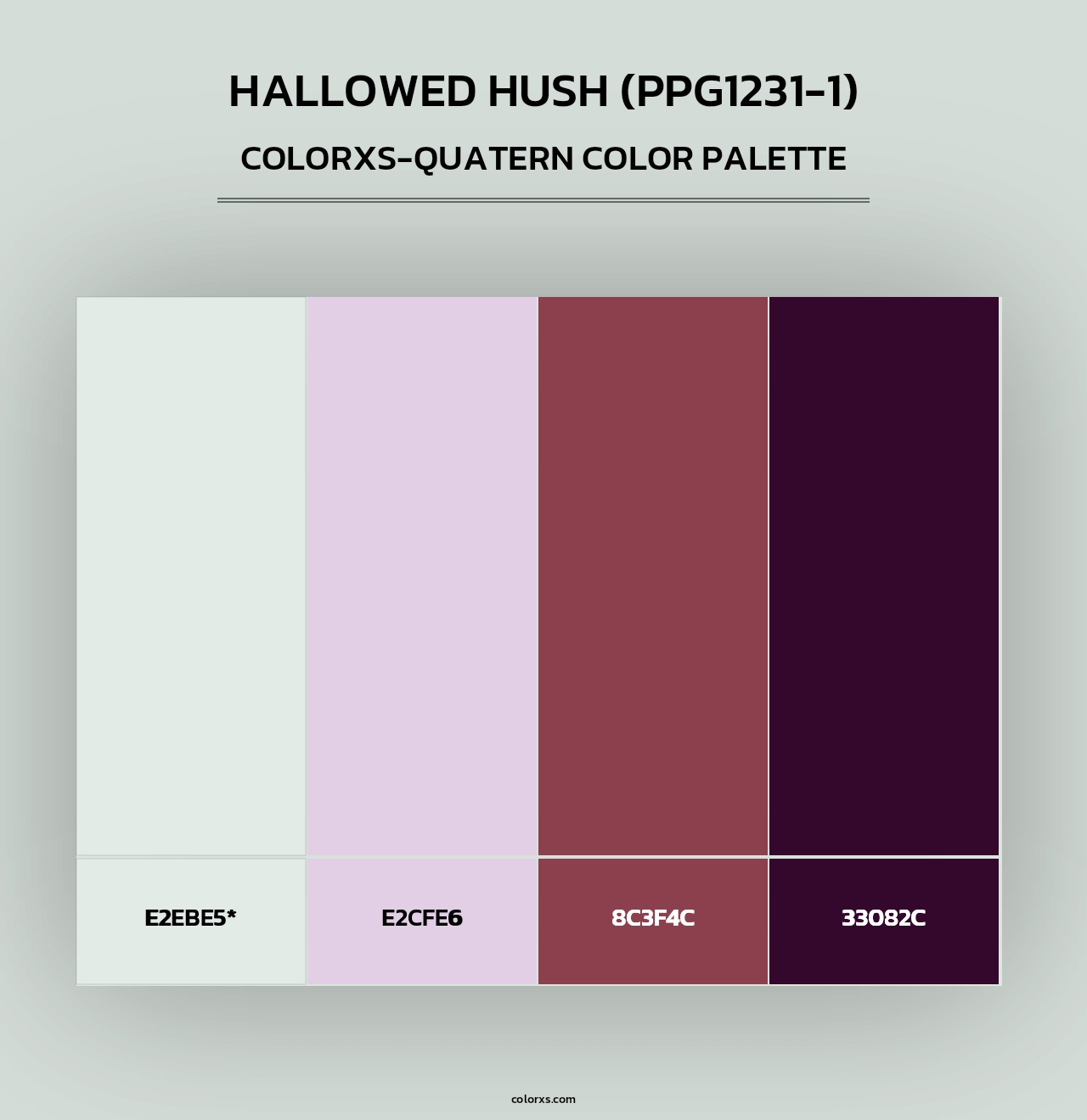 Hallowed Hush (PPG1231-1) - Colorxs Quad Palette