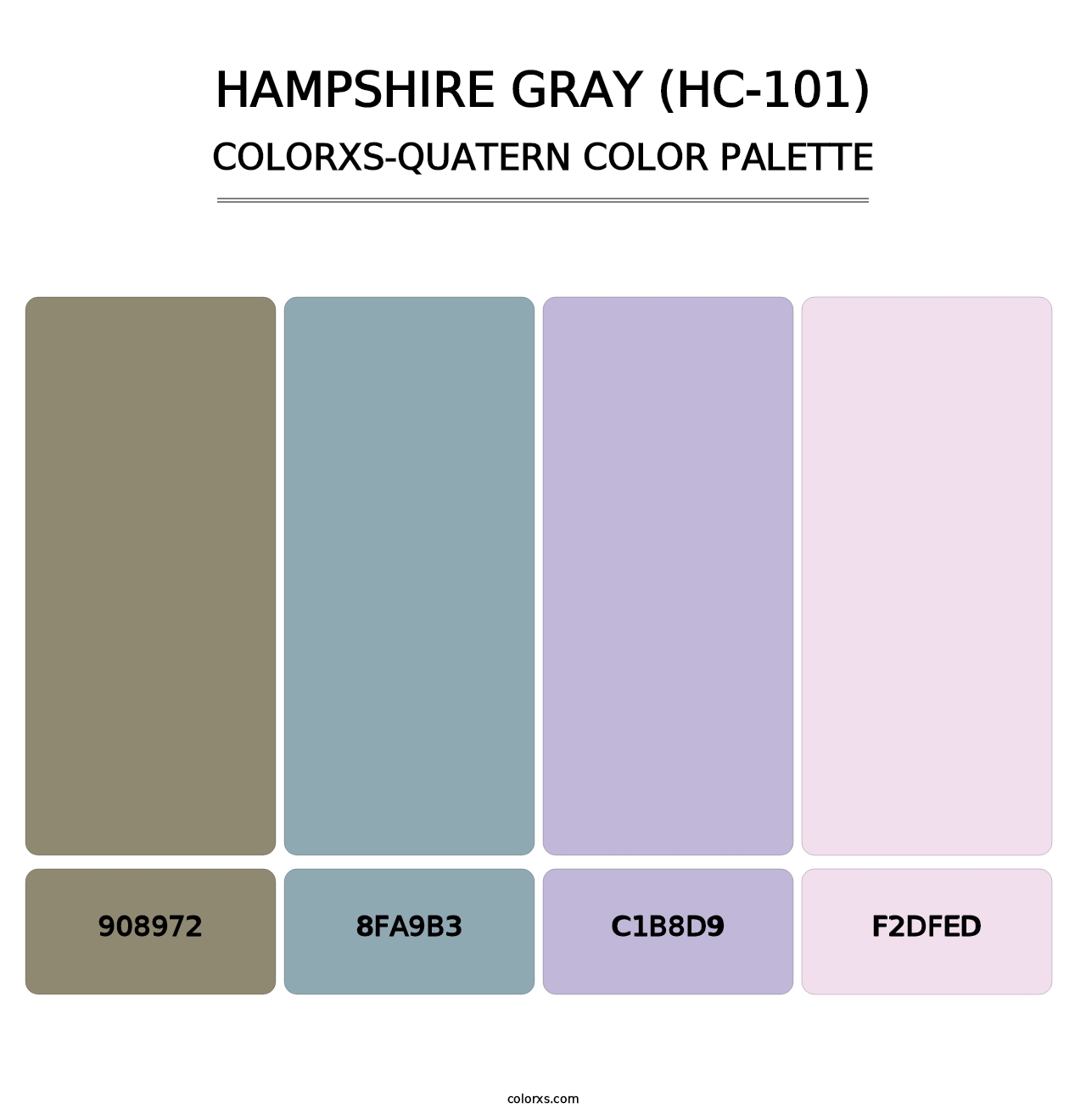 Hampshire Gray (HC-101) - Colorxs Quatern Palette