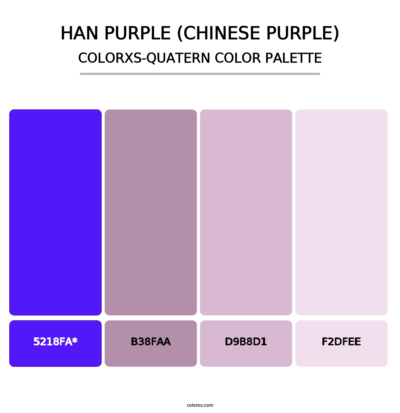 Han Purple (Chinese Purple) - Colorxs Quatern Palette