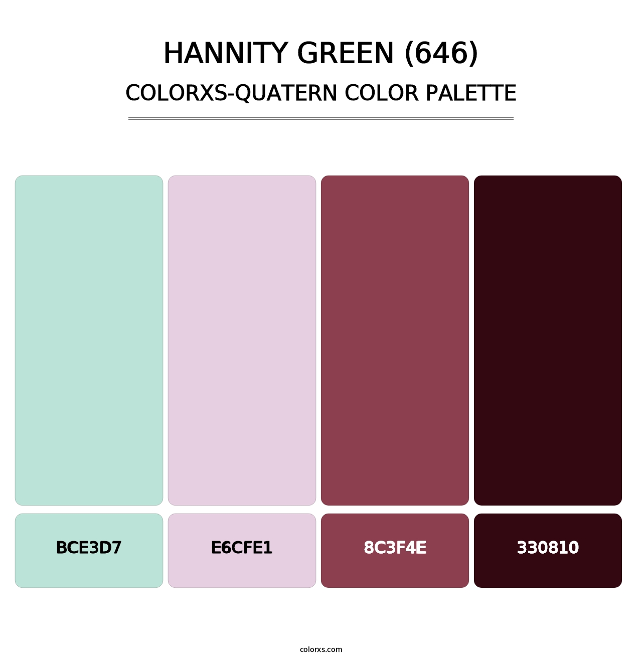 Hannity Green (646) - Colorxs Quatern Palette