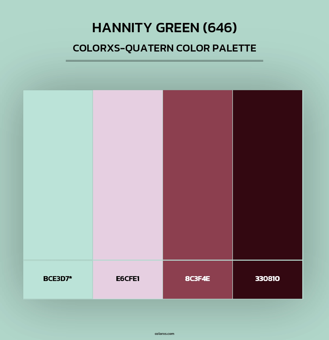 Hannity Green (646) - Colorxs Quad Palette