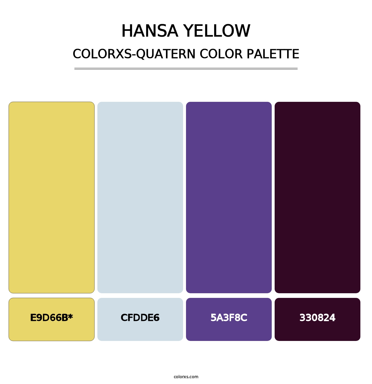 Hansa Yellow - Colorxs Quatern Palette