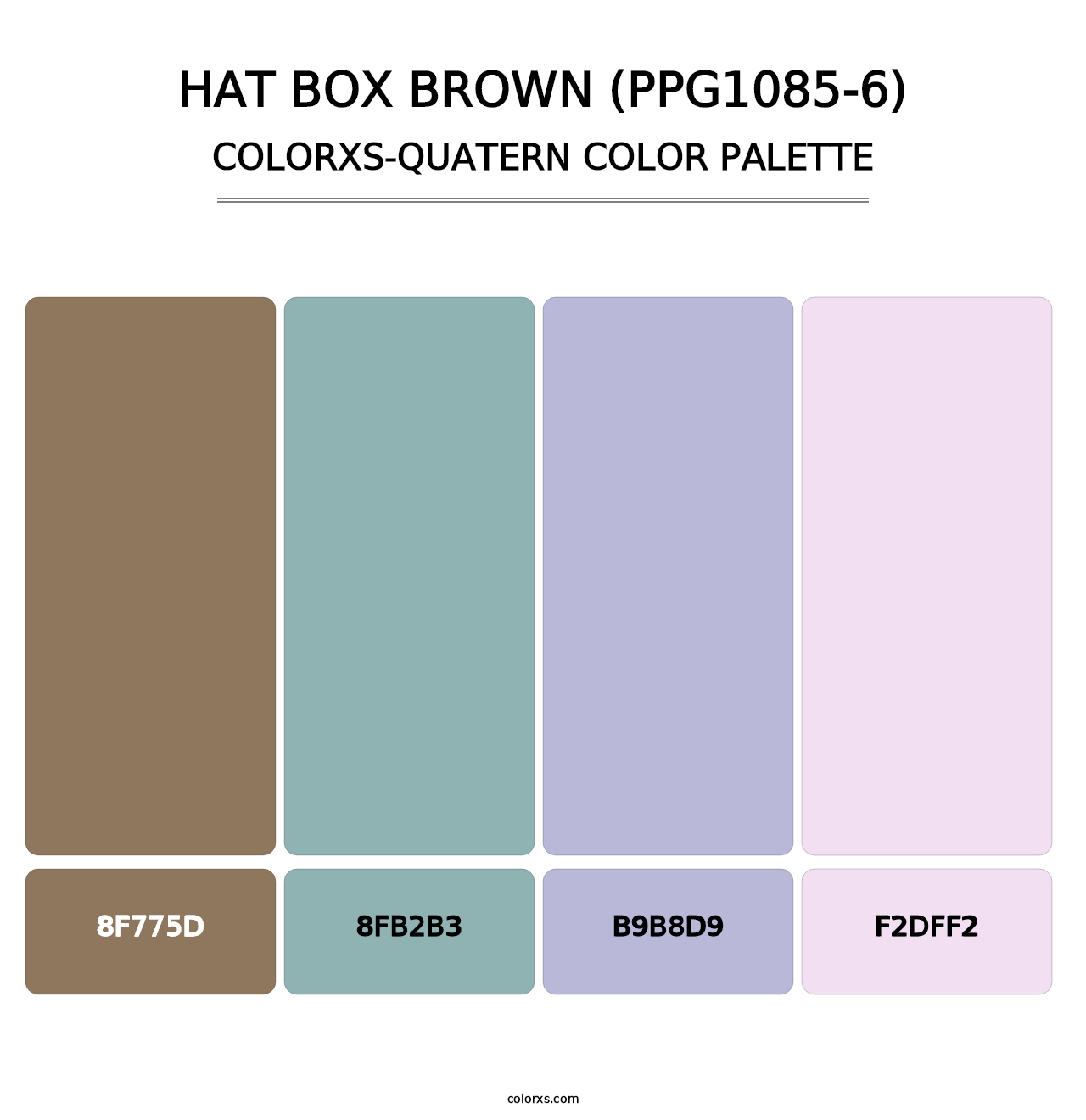 Hat Box Brown (PPG1085-6) - Colorxs Quatern Palette