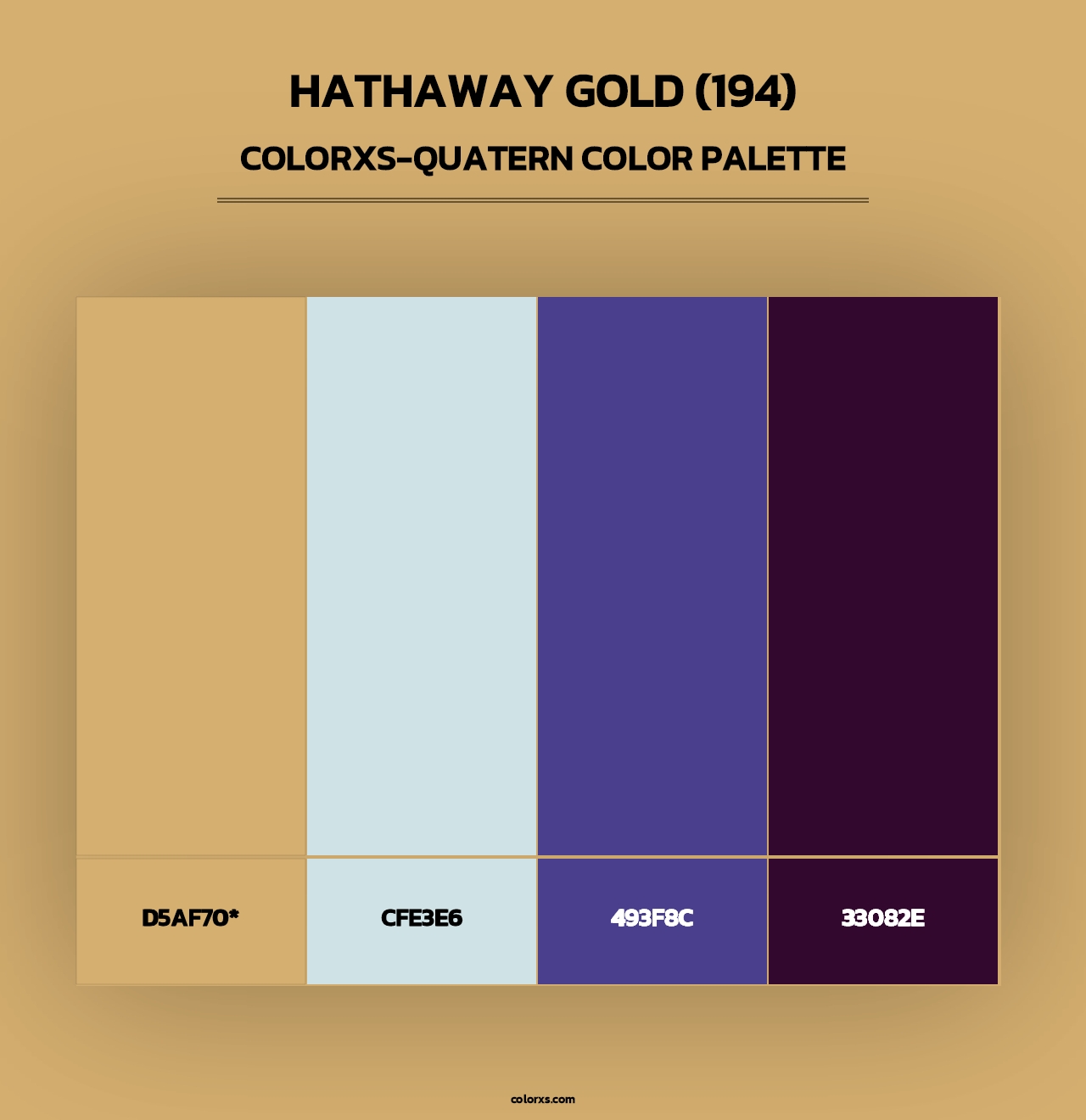 Hathaway Gold (194) - Colorxs Quad Palette