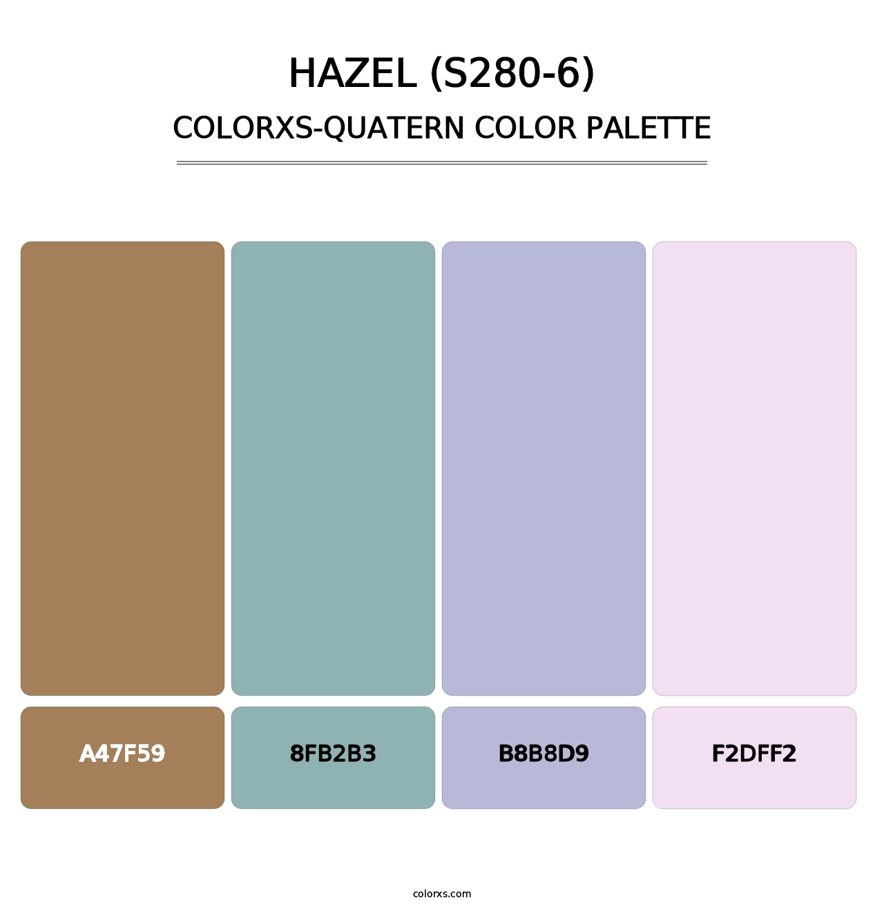 Hazel (S280-6) - Colorxs Quatern Palette