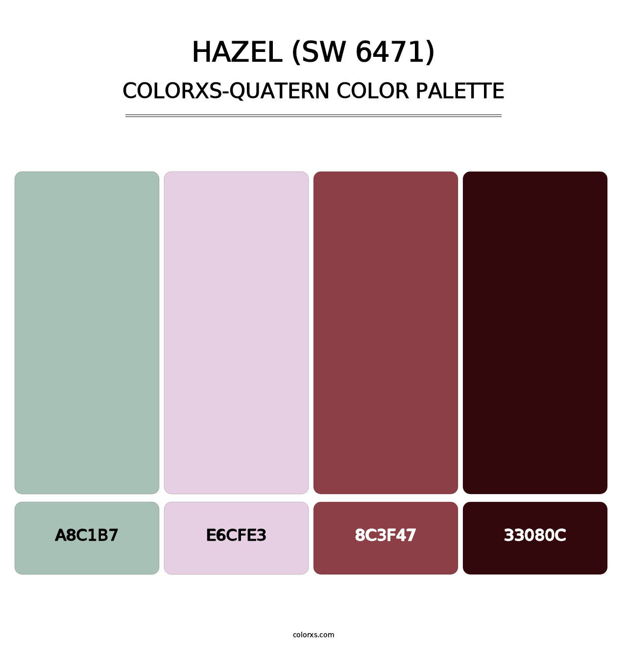 Hazel (SW 6471) - Colorxs Quatern Palette