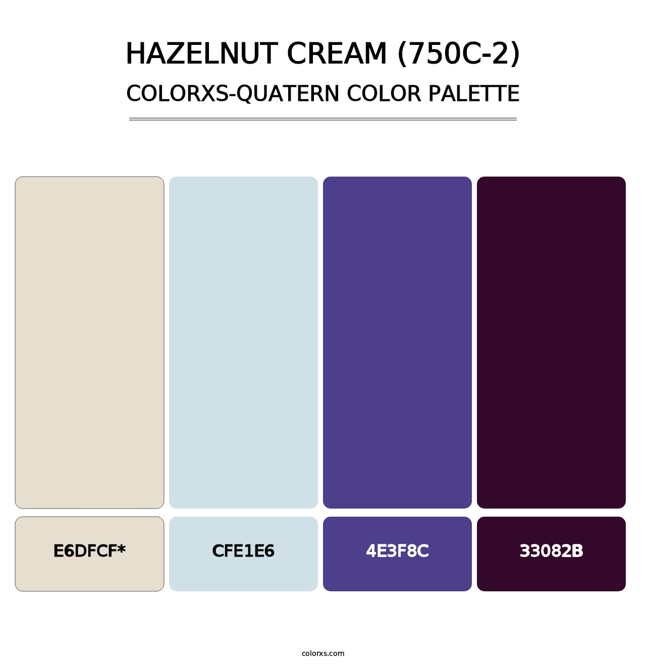 Hazelnut Cream (750C-2) - Colorxs Quatern Palette