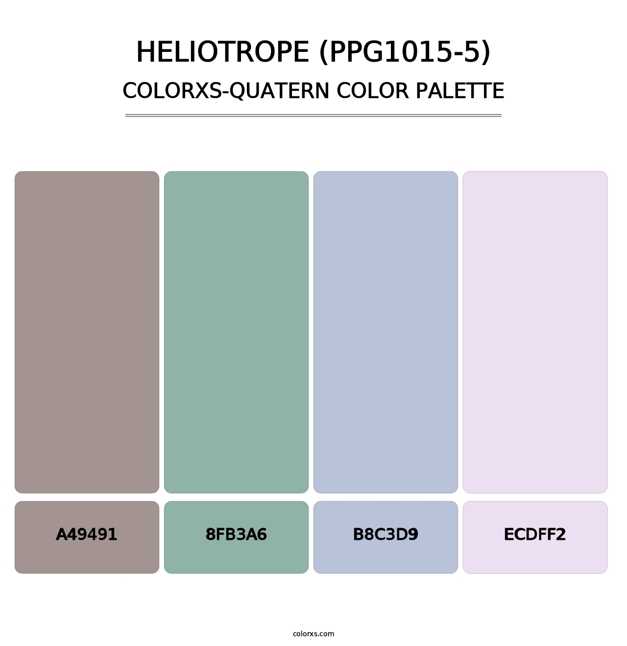 Heliotrope (PPG1015-5) - Colorxs Quatern Palette