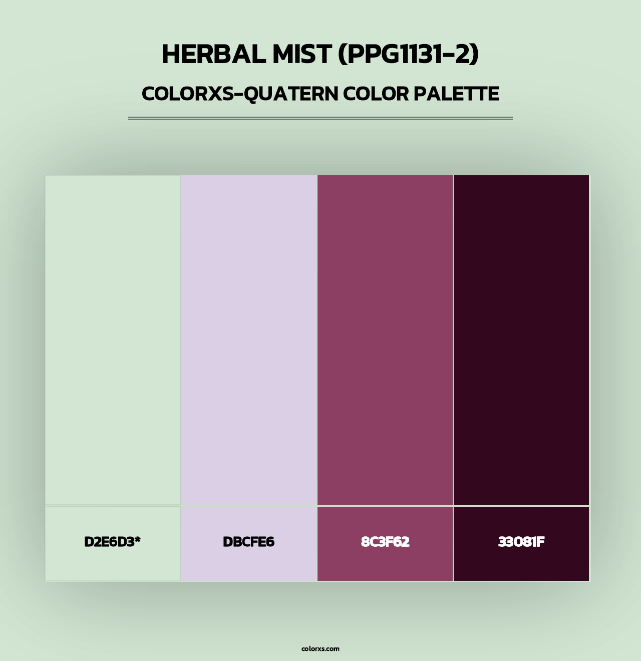 Herbal Mist (PPG1131-2) - Colorxs Quad Palette