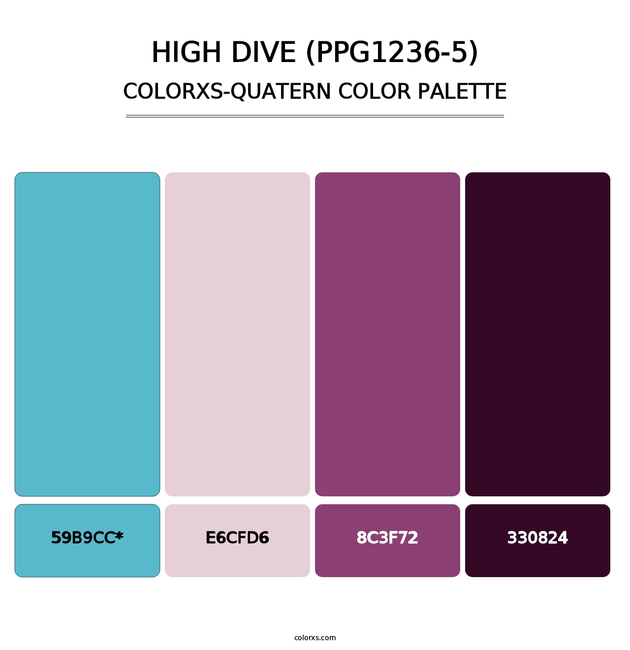 High Dive (PPG1236-5) - Colorxs Quatern Palette