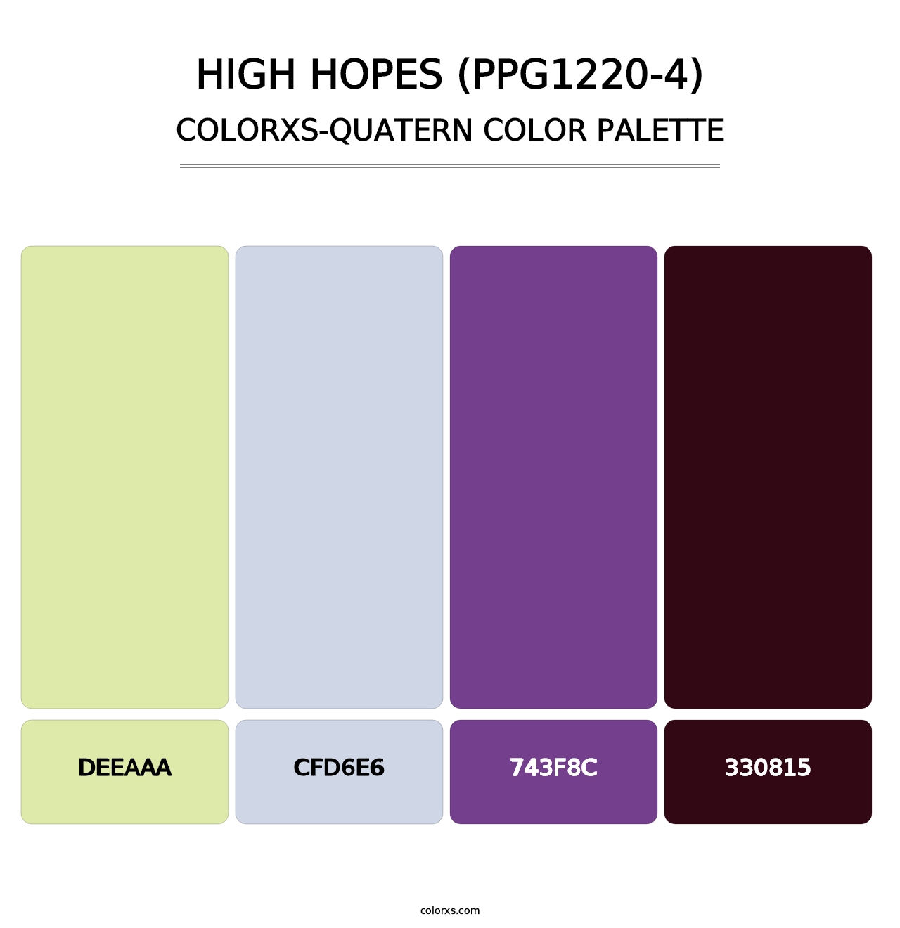 High Hopes (PPG1220-4) - Colorxs Quatern Palette