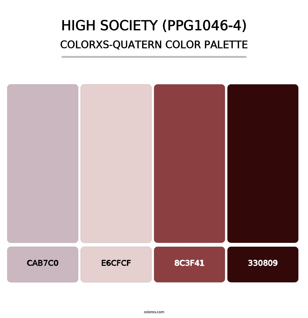 High Society (PPG1046-4) - Colorxs Quatern Palette