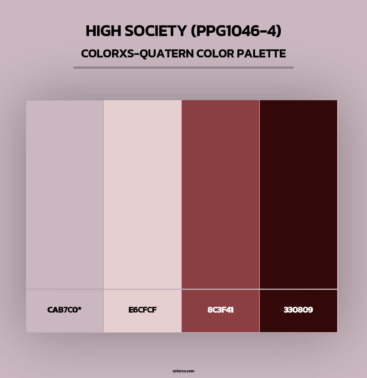 High Society (PPG1046-4) - Colorxs Quad Palette