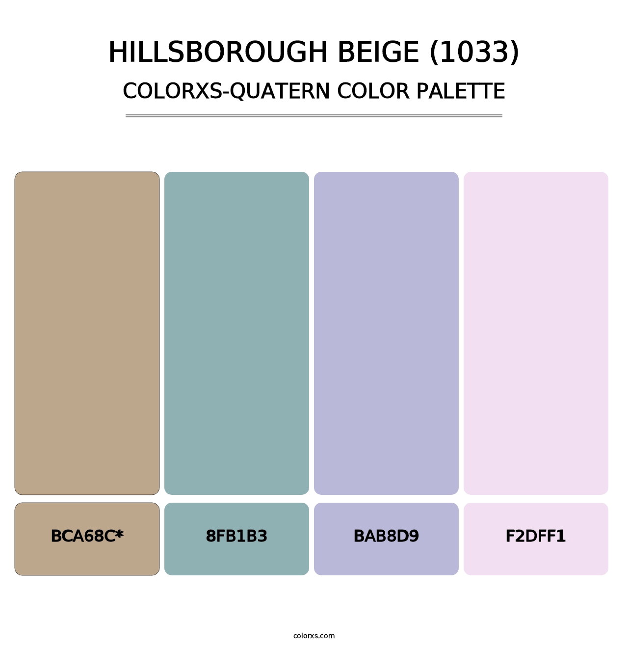 Hillsborough Beige (1033) - Colorxs Quatern Palette