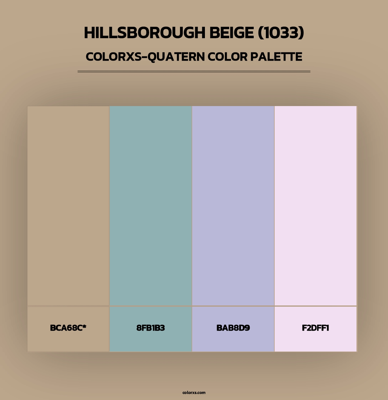 Hillsborough Beige (1033) - Colorxs Quad Palette