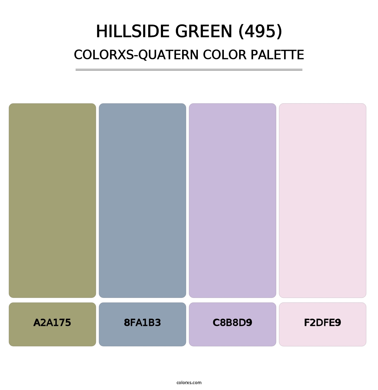 Hillside Green (495) - Colorxs Quatern Palette