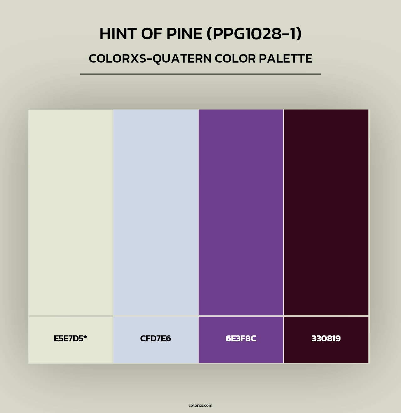 Hint Of Pine (PPG1028-1) - Colorxs Quad Palette