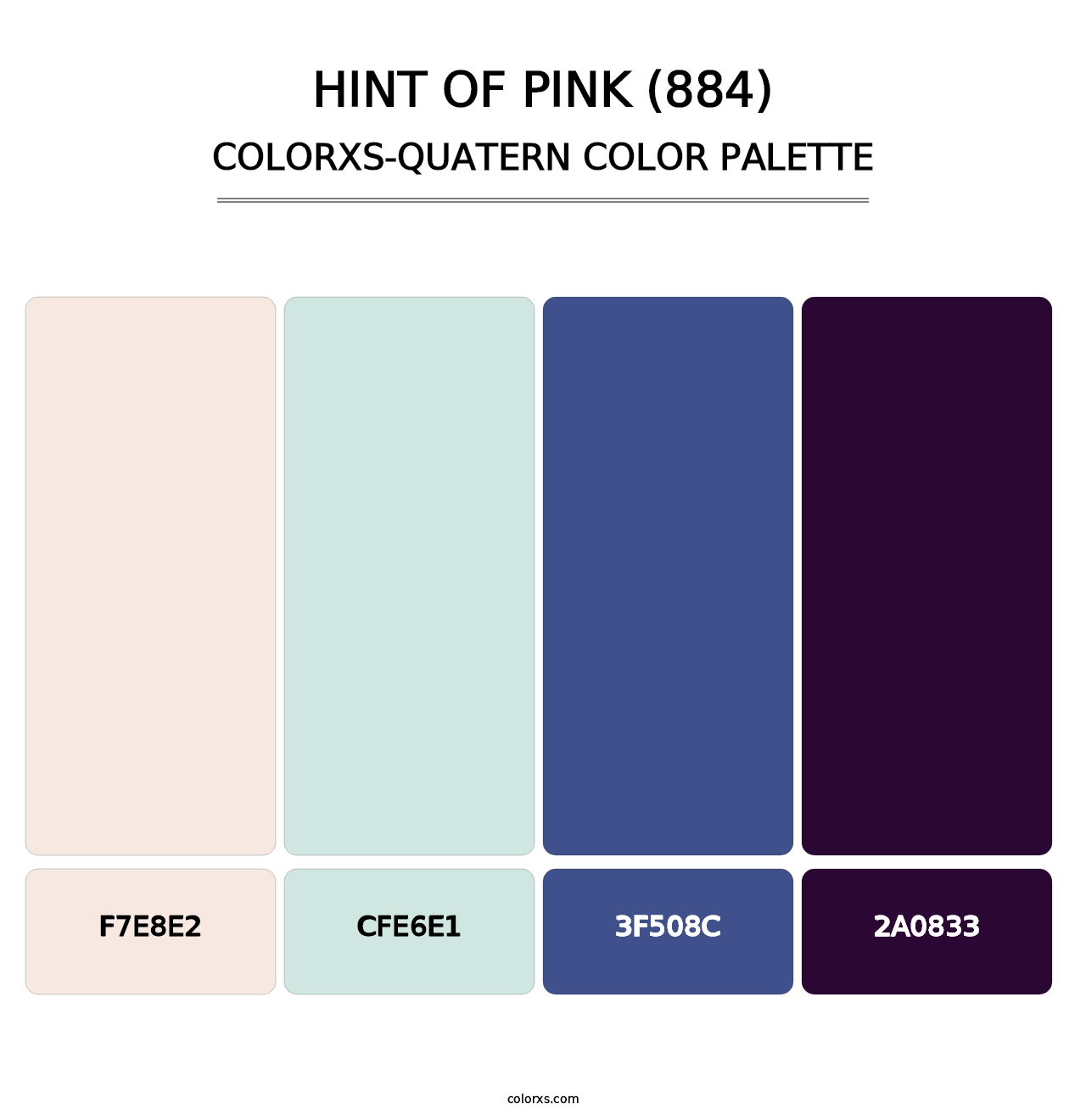 Hint of Pink (884) - Colorxs Quatern Palette